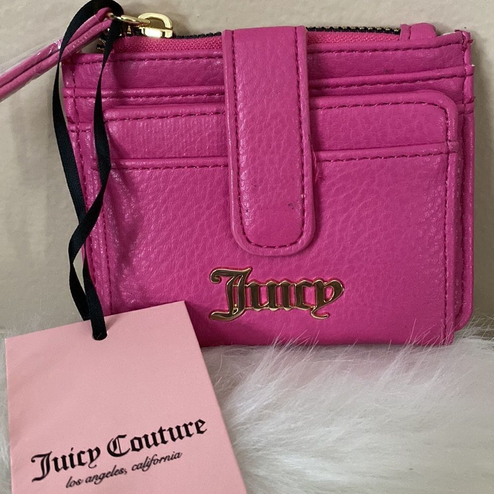 NWT Juicy Couture Fuschia "Pleats Please" Wallet 4”x3”